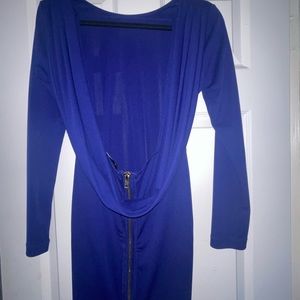 Short Long sleeve blue dress.